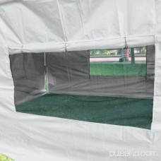Quictent Privacy 10x15 EZ Pop Up Canopy Party Tent Gazebo 100% Waterproof with Sides and Mesh Windows Green
